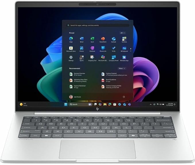 HP EliteBook 8 G1i 14" Touchscreen Notebook - WUXGA - 60 Hz - Intel Core Ultra 5 228V - 32 GB - 512 GB SSD - English Keyboard - Glacier Silver Aluminum - Intel Chip - 1920 x 1200 - Windows 11 Pro - Ar