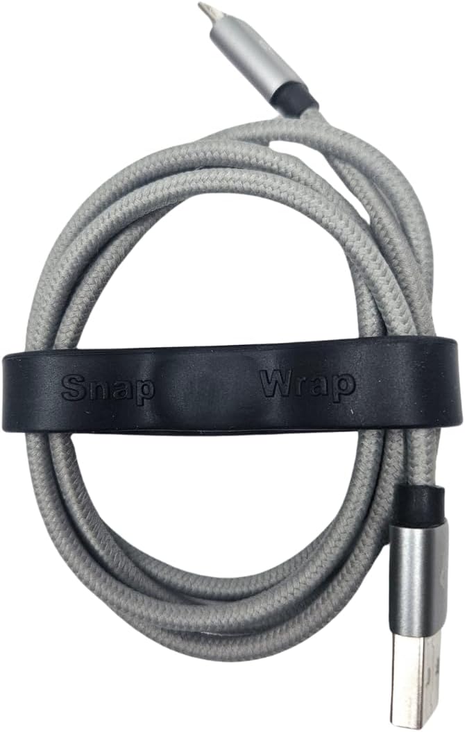 Snap Wrap | Pro Silicone Magnetic Cable Organizer 6-Pack | Easy One-Hand Operation Cable Management Bands for Home, Office, and Travel | Tidy Cable and Wire Storage