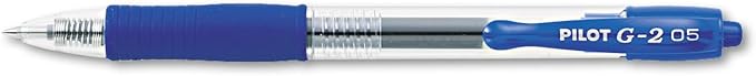 Pilot G2 Premium Gel Roller Pens, Extra Fine Point 0.5 mm, Blue Ink Pens Extra Fine Point, Pack of 12 - Ideal for School, Journaling, and Office Writing