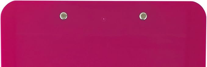 Trade Quest Plastic Clipboard Opaque Color Letter Size Low Profile Clip (Pack of 6) (Pink)