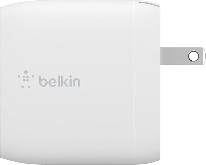 Belkin 24W Dual Port USB Wall Charger - Lightning Cable Included - iPhone Charger Fast Charging - USB Charger Block for Power Bank, iPhone 14, iPhone 13, iPhone 12, iPhone 11, iPad Pro, Samsung & more