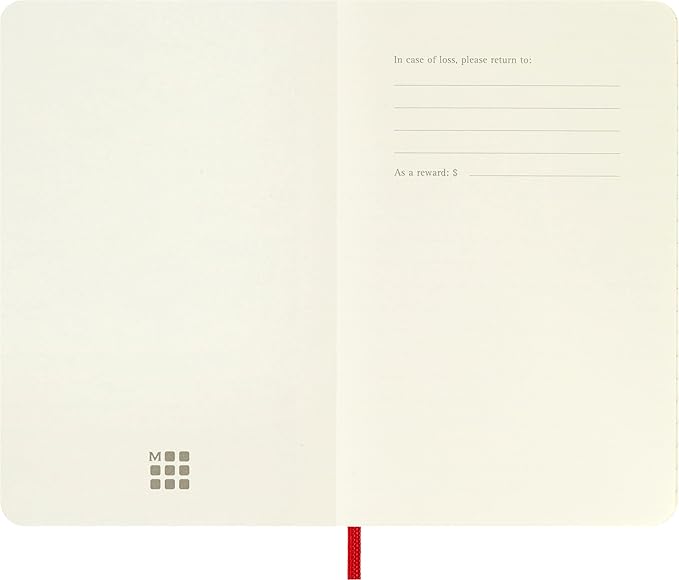 Moleskine Classic Notebook, Soft Cover, Pocket (3.5" x 5.5") Ruled/Lined, Scarlet Red, 192 Pages