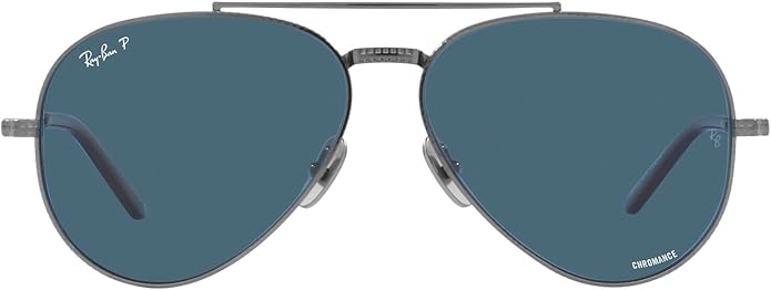 Ray-Ban Unisex Rb8225 Aviator Titanium Aviator Sunglasses