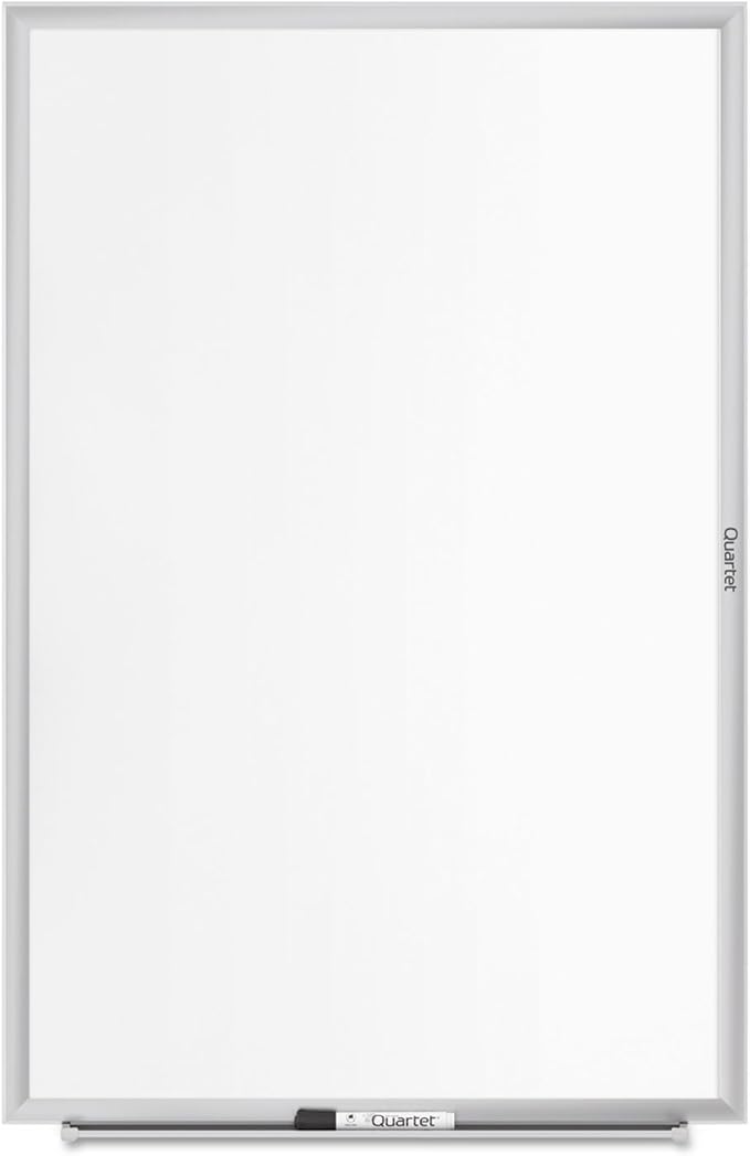 Quartet Whiteboard, Dry Erase Board, Magnetic, 8' x 4', Nano-Clean Surface Resists Ink Stains, Accessory Tray and 1 Dry Erase Marker, Silver Aluminum Frame (SM538)