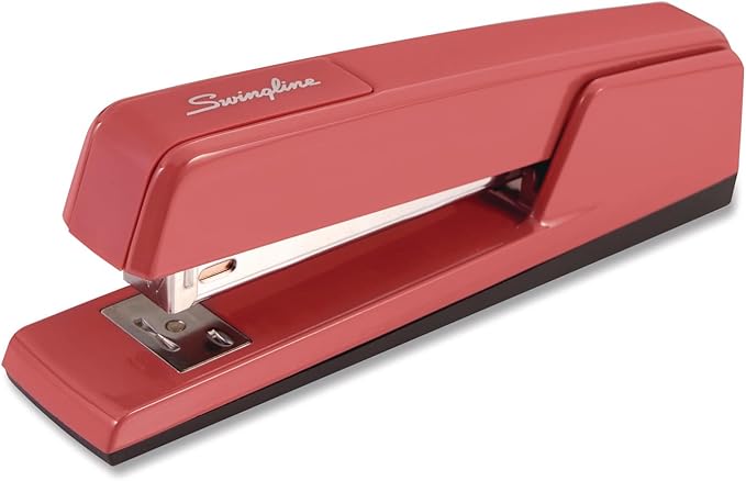 Swingline 747 Classic Full Strip Stapler, 20-Sheet Capacity, Lipstick Red