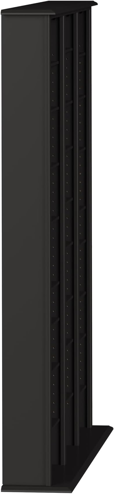 Prepac Barrister 3 Column Tall Storage Cabinet, Black Storage Cabinet with 27 Adjustable Shelves Display DVD for Living Room, 9.5" D x 57" W x 63.75" H