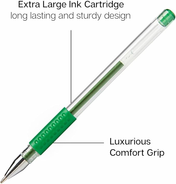 KINGART GLITTER Rollerball GEL PENS, 80 Sparkling Colors with Soft-Grip Comfort, XL Ink Cartridge - For Coloring, Doodling, Scrapbooking, Journaling and General Use, All Ages, 80 Pens