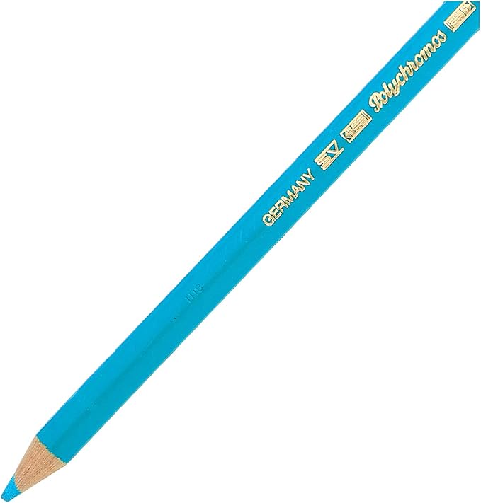Faber-Castell Polychromos Artists' Single Pencil - Colour 145 Light Phthalo Blue