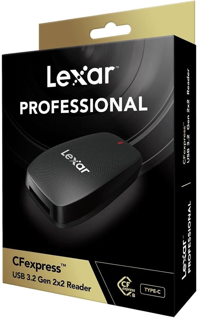 Lexar Professional CFexpress Type B USB 3.2 Gen 2x2 Reader, Up to 1700MB/s Read, Designed for CFexpress Type B Cards (LRW550U-RNBNU)