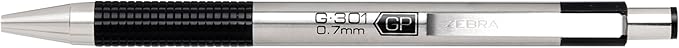 Zebra Pen F-301 Ballpoint Black Ink Fine Point 0.7mm Pen, Easy-Glide Ink, Stainless Steel Retractable, Non-Slip Grip, Professional Design, Ideal for Office, Journal and Planner Use, 4-Pack (27114)
