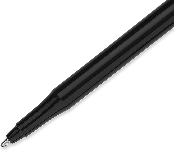 Paper Mate Erasermate Stick Medium Tip Ballpoint Pens, 5 Black Ink Pens (3150458PP)
