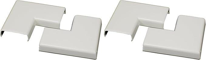 Wiremold Plastic Nonmetallic Raceway, Extending Power, On-Wall Flat Elbow, Ivory, NM6 (Pack of 2)