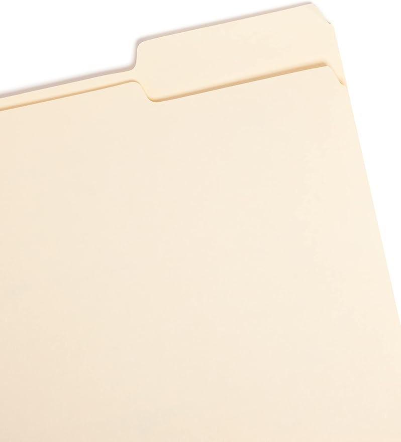 Smead File Folder, 1/3-Cut Tab Right Position, Letter Size, Manila, 100 Per Box (10333) (Pack of 5)