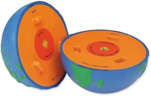 Learning Resources Cross-Section Earth Model - Classroom World Globe, Students Elementary Geography, Interactive Geology, Educational STEM, Interactive Teaching Science, Gifts for Teachers