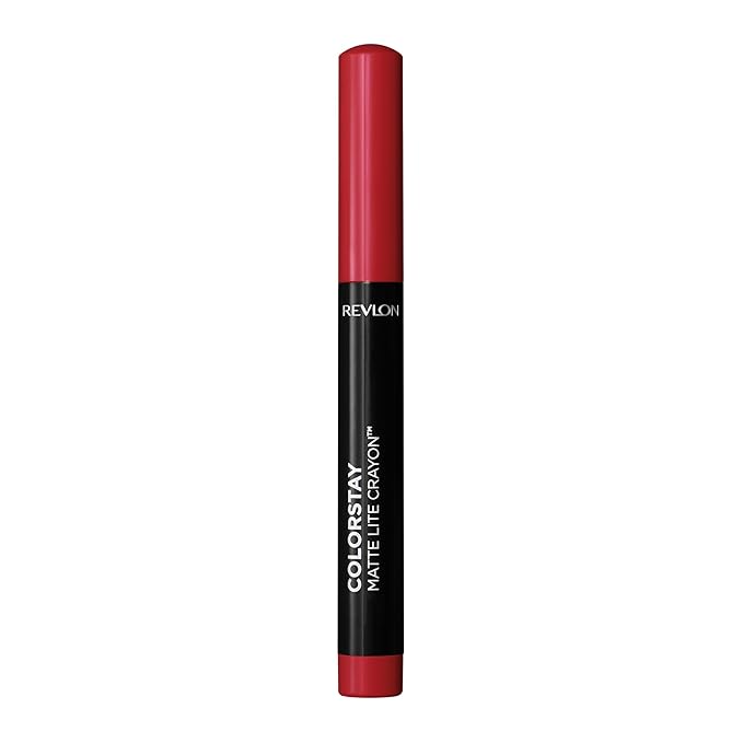 REVLON ColorStay Matte Lite Crayon Lipstick with Built-in Sharpener, Smudge-proof, Water-Resistant Non-Drying Lipcolor, 010 Air Kiss, 0.049 oz