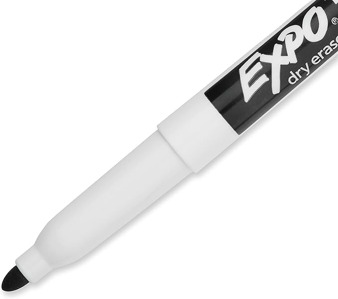 EXPO Dry Erase Markers, Low Odor Ink, Black, Fine Tip, 36 Count - Easily Erases, Ideal for Classroom, Home, Office, Back to School, Teacher Supplies