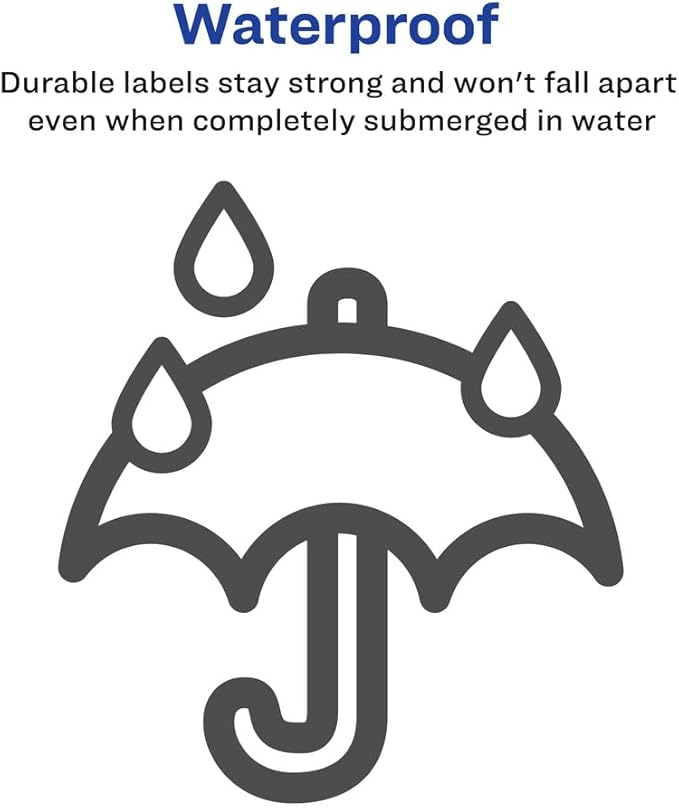 Avery Waterproof Printable Shipping Labels with Sure Feed, 2" x 4", White, 100 Blank Mailing Labels (15513)