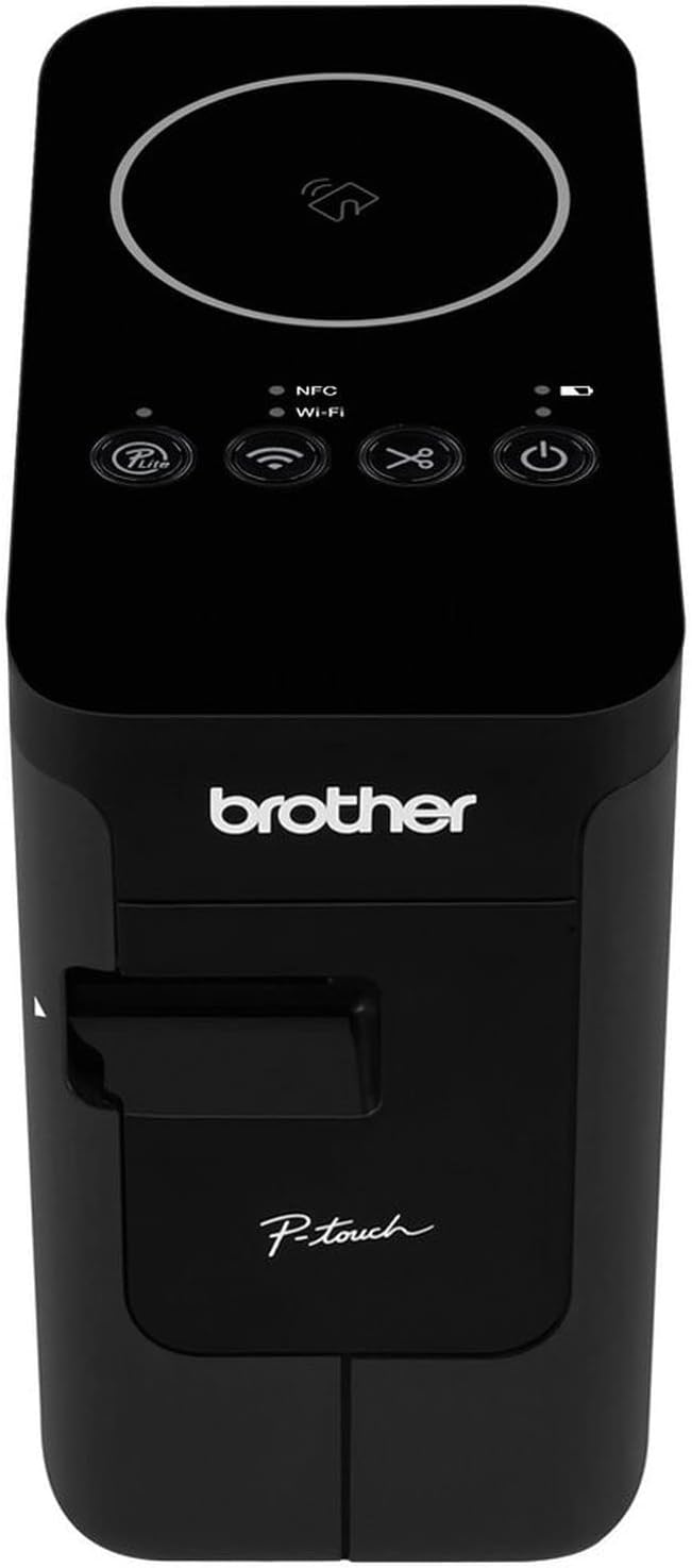 Brother PT-P750W P-Touch Thermal Transfer Label Maker with Wireless Printing, Black - NFC, WiFi and USB Connectivity - 180 dpi, 30 mm/s, 0.94" Print Width, 0.71" Printing Height, Auto Cutter
