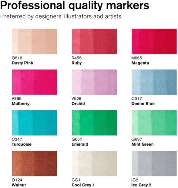 Winsor & Newton Promarker, Set of 12, Manga Chibi