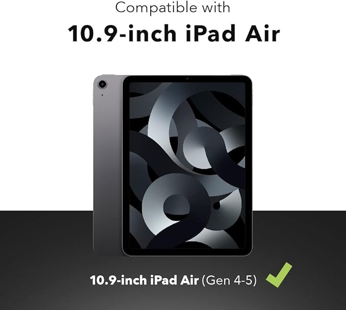 ZAGG Pro Keys Detachable Case and Wireless Keyboard for iPad Air 11" (M3)/ (M2)/ 10.9" (Gen 4, Gen 5) - Bluetooth Pairing, Backlit Laptop-Style Keys, Apple Pencil Holder, Black