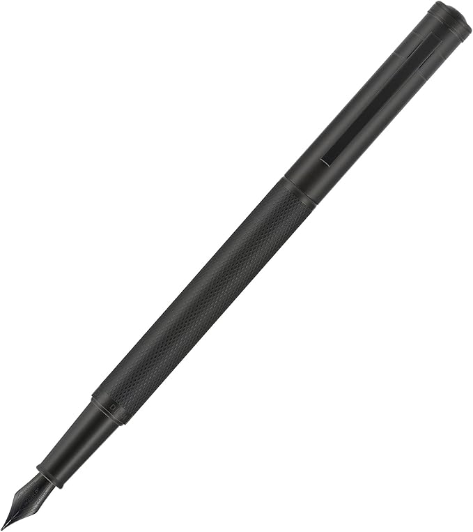 Black Forest Fountain Pen Fine Nib, Ink Cartridge Not Included, Classic Design with Converter and Metal Pen Case Set