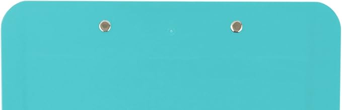 Trade Quest Plastic Clipboard Opaque Color Letter Size Low Profile Clip (Pack of 6) (Turquoise)