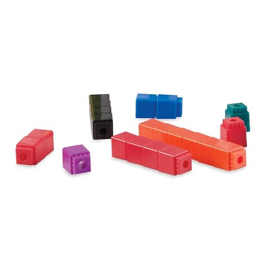 hand2mind Interlocking UniLink Math Linking Cubes, Plastic Cubes, Color Sorting, Connecting Cubes, Math Manipulatives, Counting Cubes for Kids Math, Math Cubes, Counters for Kids Math (Set of 100)