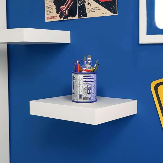 Ravensburger - 3D Puzzle Pencil Pot - Star Wars - Ages 6+ - 54 numbered pieces to assemble without glue - Accessories included - Height 9.5 cm - 11554