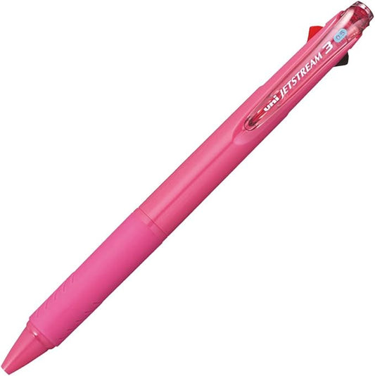 Uni Ballpoint Pen Jetstream 3 Color Black, Red, Blue Ink 0.5mm, Rose Pink (SXE340005.66)