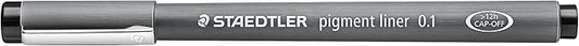 Staedtler Pigment Liner, Fineliner Pen For Drawing, Drafting, Journaling.1mm, Black, 308 01-9