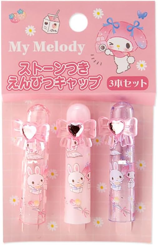 Sanrio 566021 Pencil Cap, My Melody, My Melody, 0.6 x 0.55 x 1.8 inches (1.5 x 1.4 x 4.5 cm), Kids Learning Stationery, Character