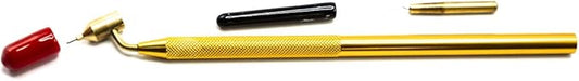 KINGART Fine Line Painting Pen 0.5mm Fine Line Brass Tips. Fluid Writer Paint Applicator Pen with Reservior, Prefect Tool for Drawing Lines, Lettering, Touching Up Paint & Scratch Repair