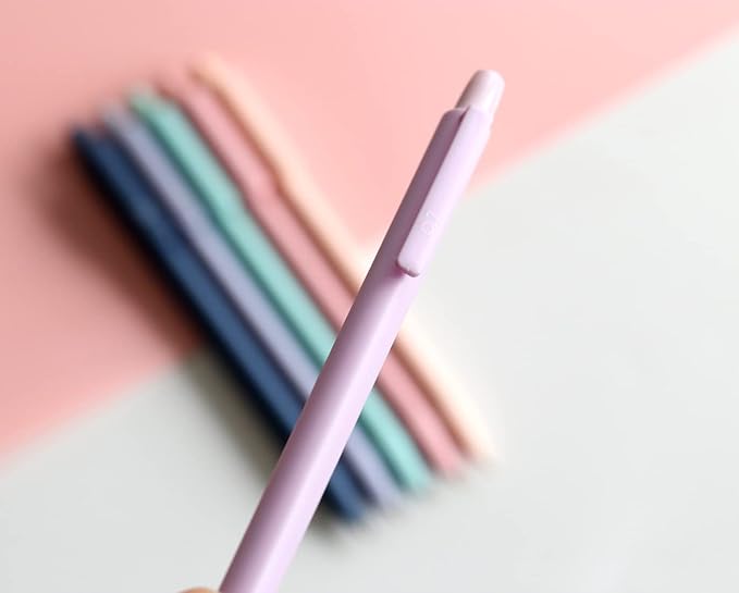 Solid Colors Mechanical Pencils 0.7mm Triangle Shape Automatic Pencil for Writing Office School Supplies Gift Pack of 6 pcs