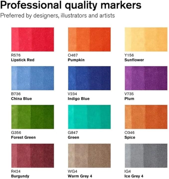 Winsor & Newton ProMarker Set, 12 Count, Tattoo Tones