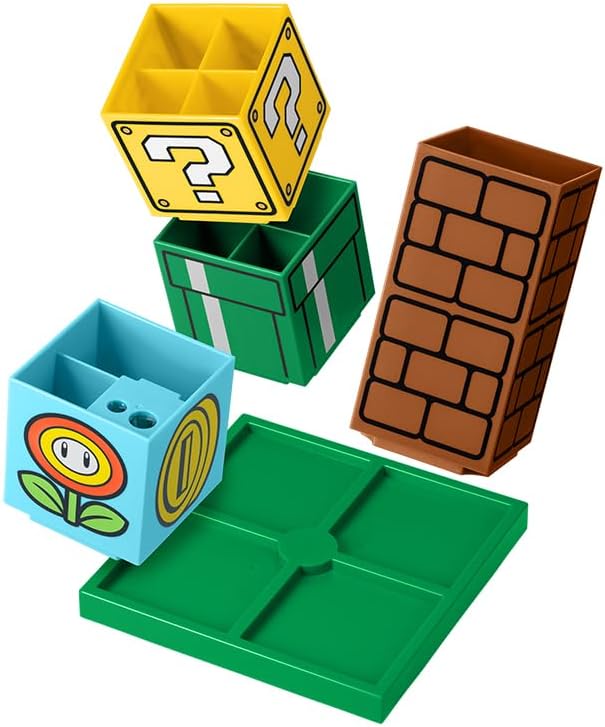 Paladone Super Mario Desktop Organizer - Modular Stationery Holder for Pen and Pencil Storage