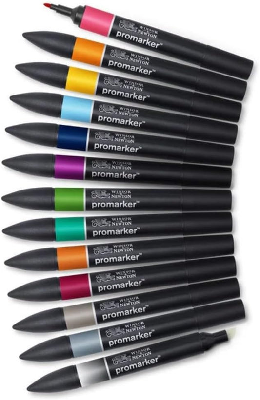Winsor & Newton ProMarker Set, 12 Count, Tattoo Tones
