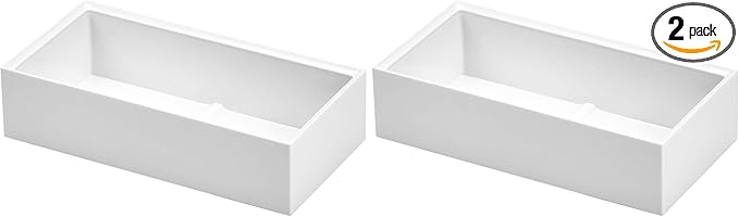 Bostitch Office Konnect Desk Organizer Accessory Tray, Wide, Stacks for Desktop Storage, White (Pack of 2)