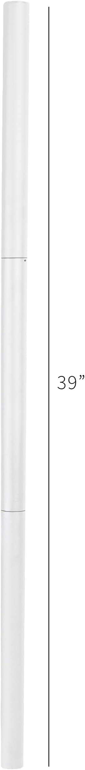 VIVO White Steel Extra Tall 3 Section Monitor Stand Pole 39 inches, Sturdy Center Pole for Monitor Mounts, PT-SD-PL01BW