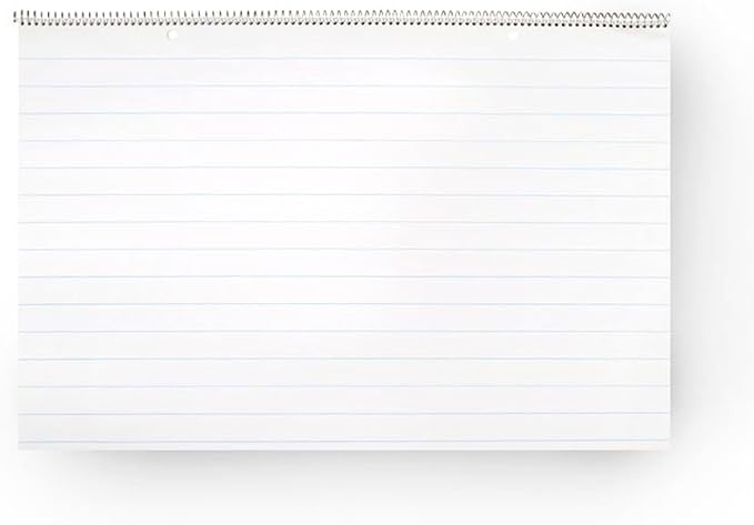 School Smart Chart Tablet, 24 x 16 Inches, 1 Inch Rule, 25 Sheets