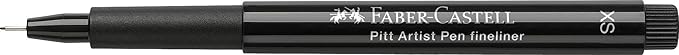 FABER-CASTELL 167132 PITT Artist Manga Drawing Pens, Black, 4-Pack