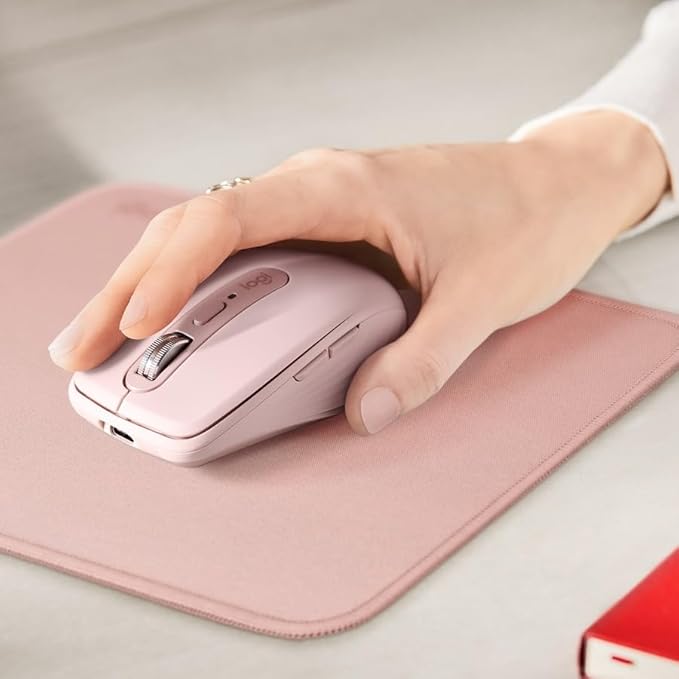 Logitech Mouse Pad - Studio Series, Computer Mouse Mat with Anti-Slip Rubber Base, Easy Gliding, Spill-Resistant Surface, Durable Materials, Portable, in a Fresh Modern Design, Darker Rose