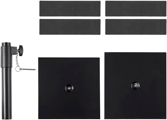 Monoprice Desktop Studio Monitor Stands (pair) Heavy Duty Steel, 12-18 Inch Adjustable Height, Support Up to 22 lbs, Includes Antislip Pads - Stage Right Series