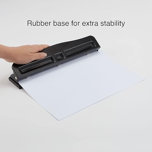 Staples Adjustable Hole Punch, 10‑Sheet Capacity, Black – Multi‑Use Paper Punch