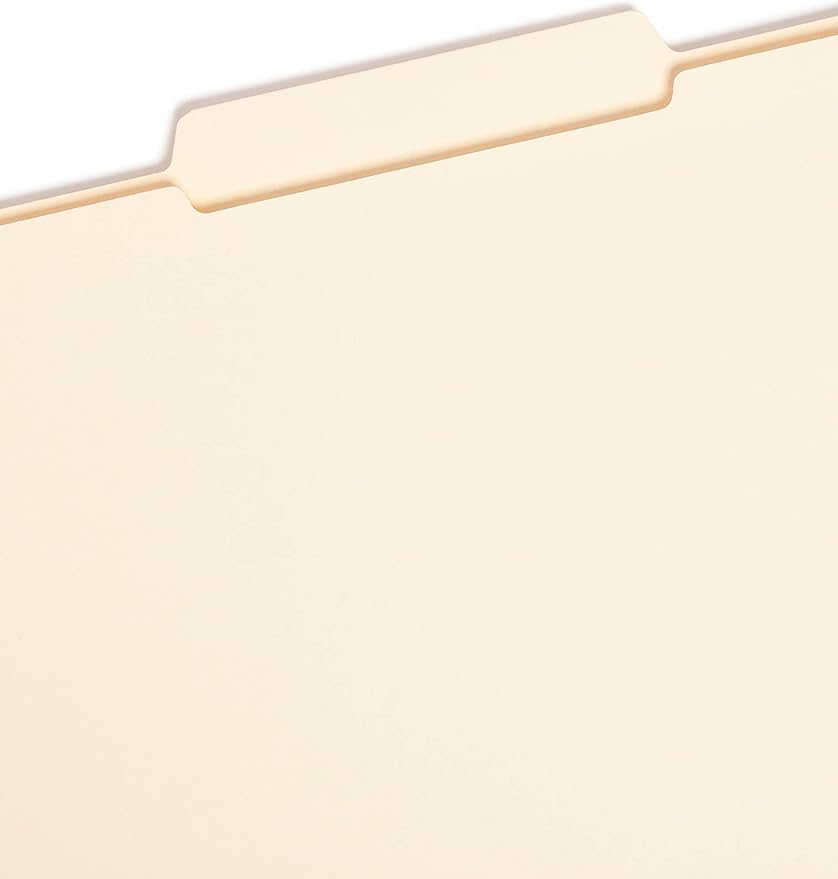 Smead File Folder, Reinforced 1/3-Cut Tab, Center Position, Legal Size, Manila, 100 per Box (15336)