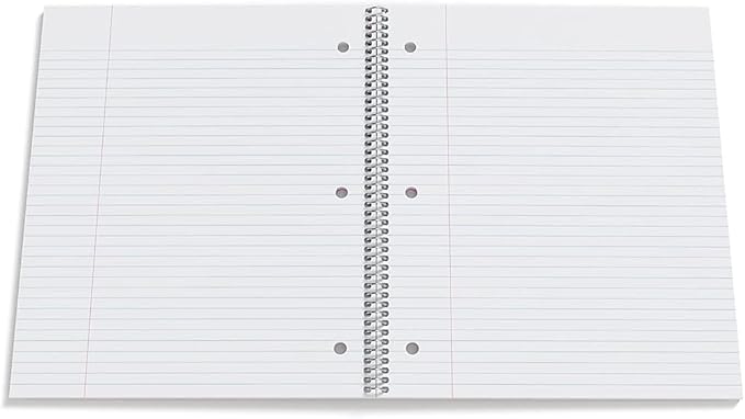 STAPLES Accel 1‑Subject Notebook, 8.5” x 11”, College Ruled, 100 Sheets, Red