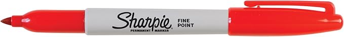 Sharpie Permanent Markers, Fine Tip, Red, 36 Count - Marks on Paper, Plastic, Metal, Wood, Perfect for Drawing, Coloring, Posters, Home, Office Supplies
