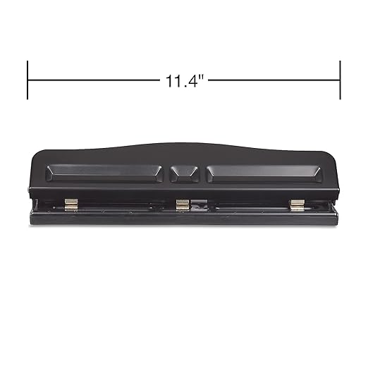 Staples Adjustable Hole Punch, 10‑Sheet Capacity, Black – Multi‑Use Paper Punch