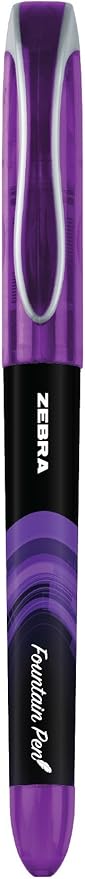 Zebra Pen, Fountain Pen, 0.6mm Fine Point, Stainless Steel Nib, Preloaded Assorted Ink, Smooth Ink Flow, Vibrant Assorted Barrels, No Cartridge Needed, 7-Pack (48307)