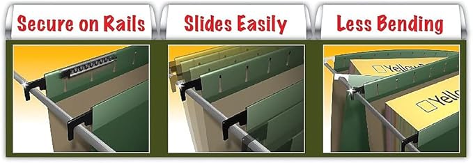 Pendaflex SureHook Reinforced Hanging Folders, Letter Size - Sheets, Blue, 20 per Box (6152 1/5 BLU), 13 x 2.81 x 9.56 inches