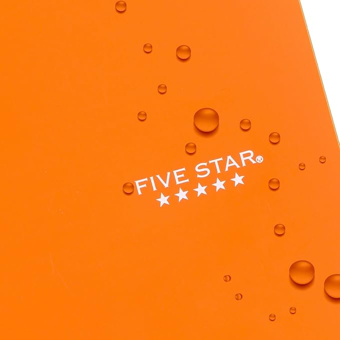 Five Star Spiral Notebook + Study App, 2 Subject, College Ruled, 8-1/2" x 11", 120 Sheets, Fights Ink Bleed, Purple, Orange, Green, Blue, Gray, Black, Color Will Vary, 1 Count (824230)